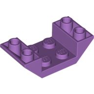 Lego kostka (kostička) 2x4 sklon (šikmá) 2x45° invertovaná , levandulová střední (6133798)